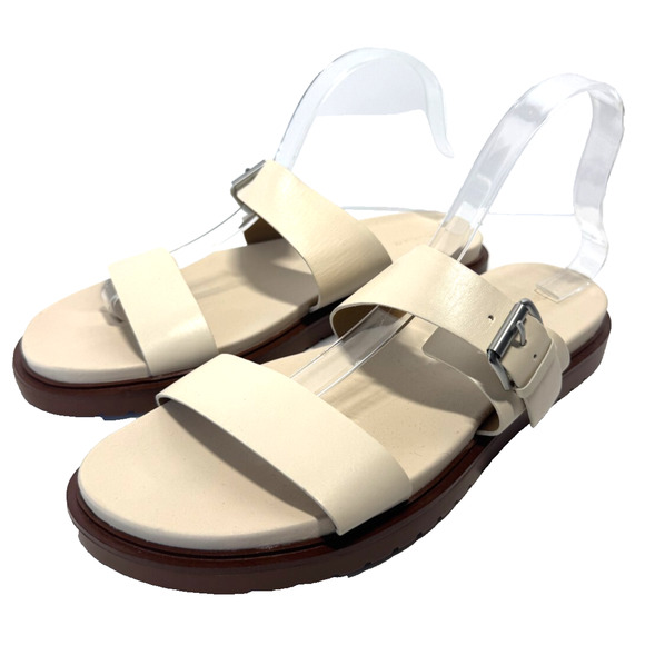 MADEWELL The Dee Double-Strap Slide Sandal Women's Size 11 Ecru NP292‎ - Picture 1 of 8